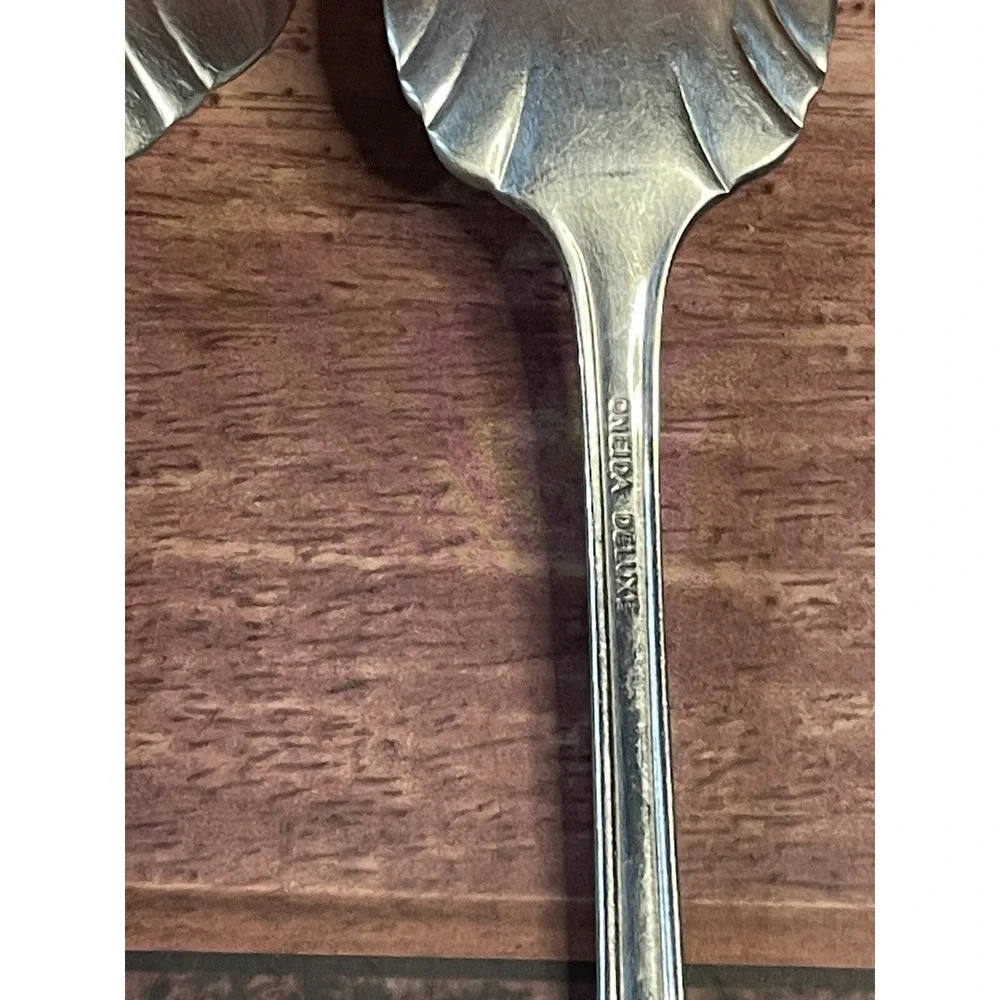 Vintage Oneida Deluxe Stainless Meat Fork and Gravy Ladle